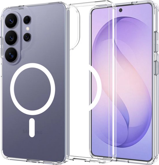 Étui Cazy compatible avec Samsung Galaxy S26 Ultra - Compatible avec MagSafe - Coque arrière Military Grade - Transparent