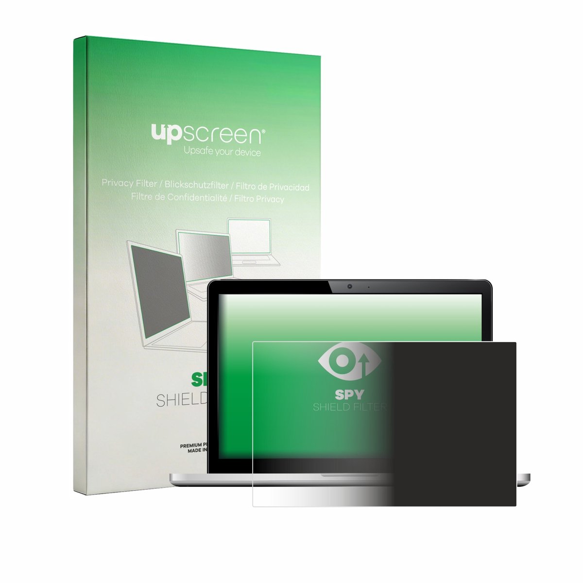 upscreen - privacyscherm voor Laptops mit 15.3 inch Schermen [329 mm x 205.6 mm, 16:10] - privacy filter screenfilter Blauwlichtfilter