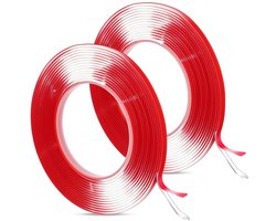 Zelfklevende Silicone Tape - 2 Rollen Transparante Band 6mm x 2mm voor Sealen van Glas, Brandwerende en Waterdichte Toepassingen, Ideaal voor Keuken en Huishouden