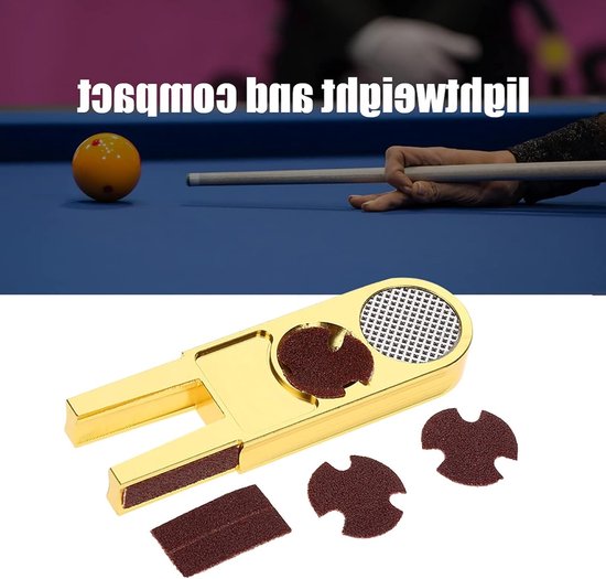 Dailygoods - Billiard Cue Tip Trimmer - Multifunctionele Tool - Staal - Cue Tip Shaper - Geschikt voor Billiard, Snooker en Pool - Compact en Duurzaam van Dailygoods — afbeelding 5