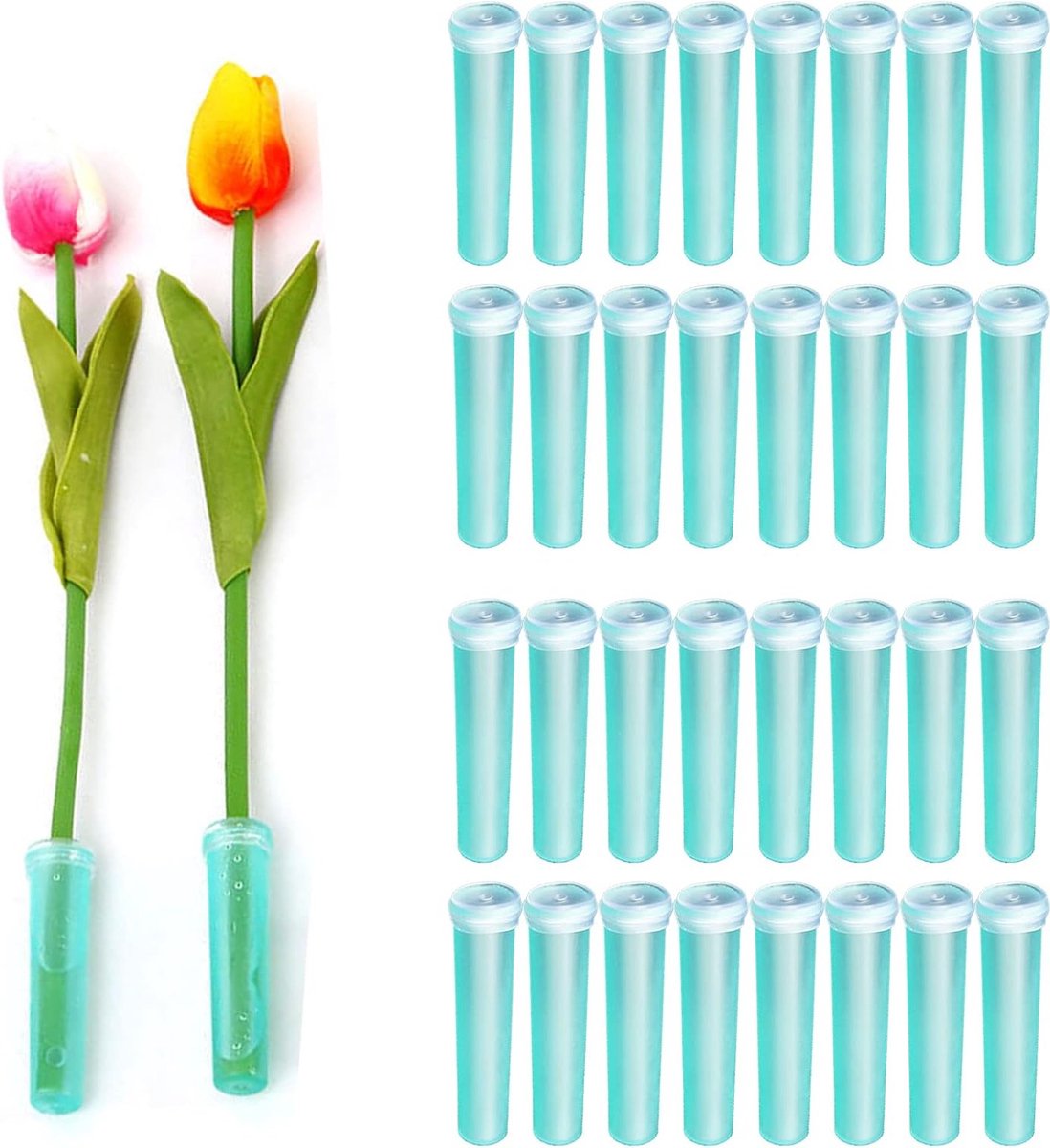 Transparante Bloemtubes - 100 Stuks, Ideaal voor Verse Bloemen, Bloemstukken en Decoratie, Voedingsstoffen Levering