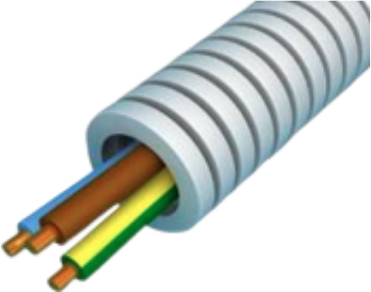 Snelflex flexibele buis VD draad 3x2,5 en 1,5mm - 16mm per rol 25 meter (SF3G25/15ZK)