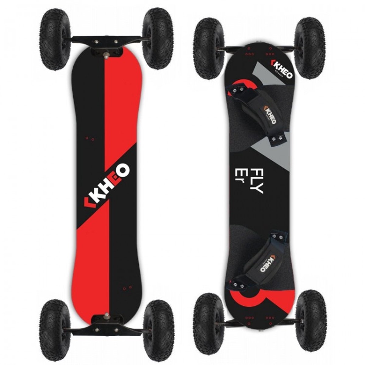 Kheo Mountainboard Flyer 9 inch Allround Mountainboard met Channel Trucks en 9 Inch Wielen