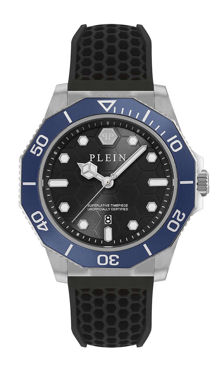 Philipp Plein Aquastorm PW2GA0126 Horloge - Siliconen - Zwart - Ø 44 mm