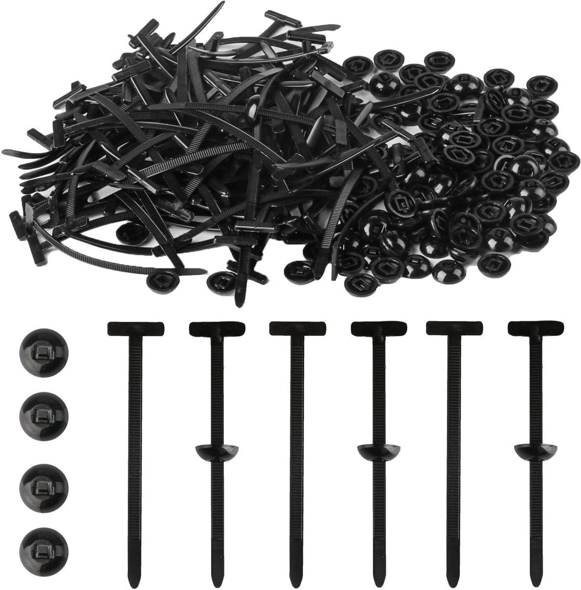 Universele Kabelbinders, 120 Stuks, UV Bestendige Nylon Klemmen voor Auto, Huishoudelijk Gebruik en Reparaties