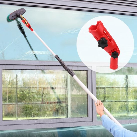 Verlenger voor hoog plafond met verstelbare verlengstang, ideaal voor verfkwasten en borstelschrapers, veilige grip en veelzijdige hoeken — afbeelding 4