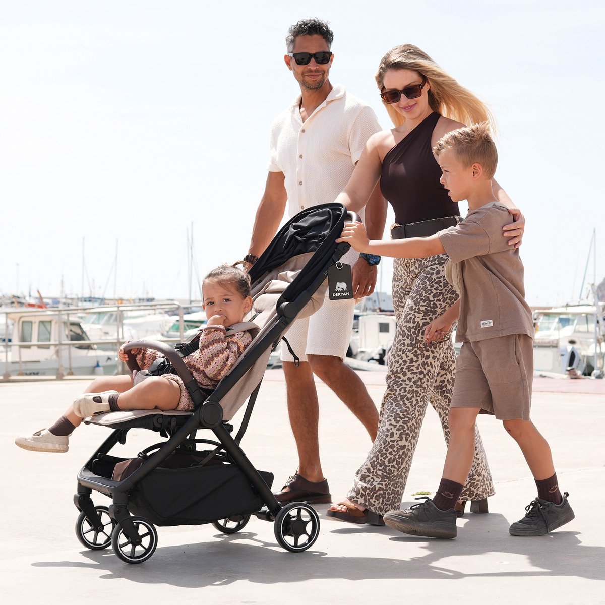 Deryan Air Buggy - Reisbuggy Inklapbaar - Compacte Buggy - Nougat – foto 3