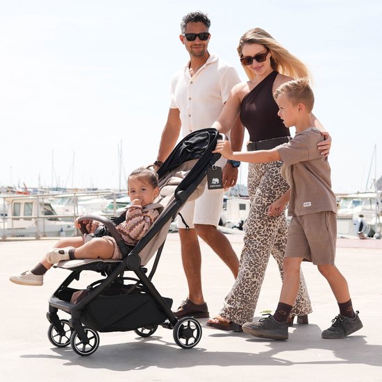 Deryan Air Buggy - Vliegtuig buggy - Geïntegreerde buggy transporttas - Nougat van Deryan — afbeelding 2