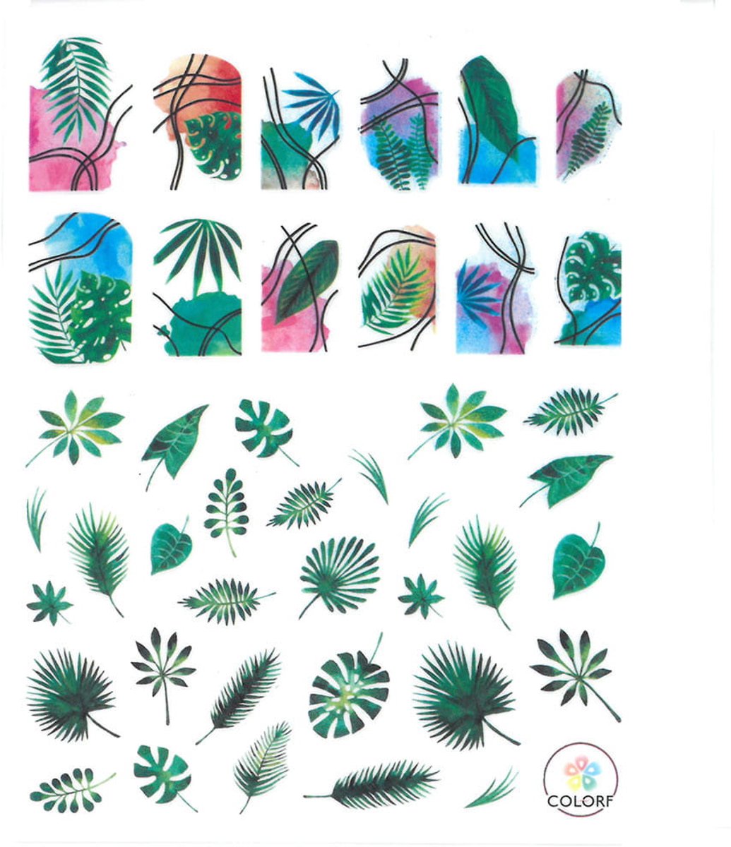 Allepaznokcie CA-711 - Nagelstickers - Dun - Zelfklevend - Bladeren