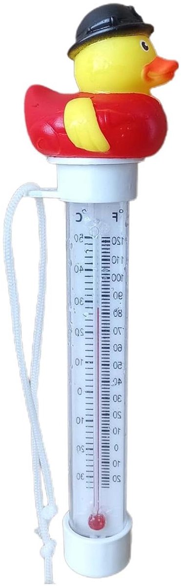 Drijvende Thermometer - Watertemperatuur Meter - Zwembad Temperatuur - Leuk Eend Design - 20 cm Lengte - Geel