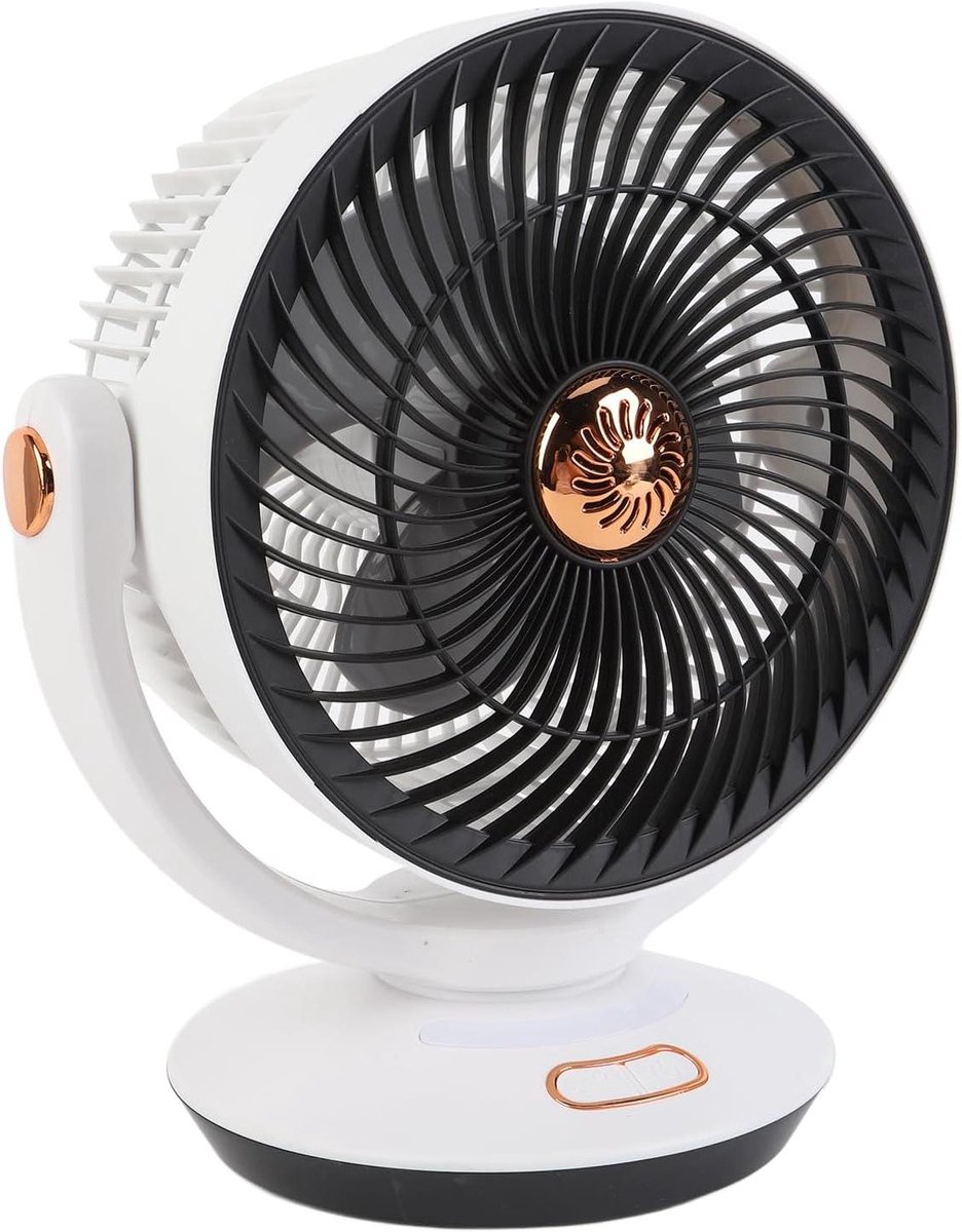 Oscillerende Ventilator - Luchtcirculator - Ruimte Koelen - Met Nachtlicht - 35x31x20 cm - Zwart