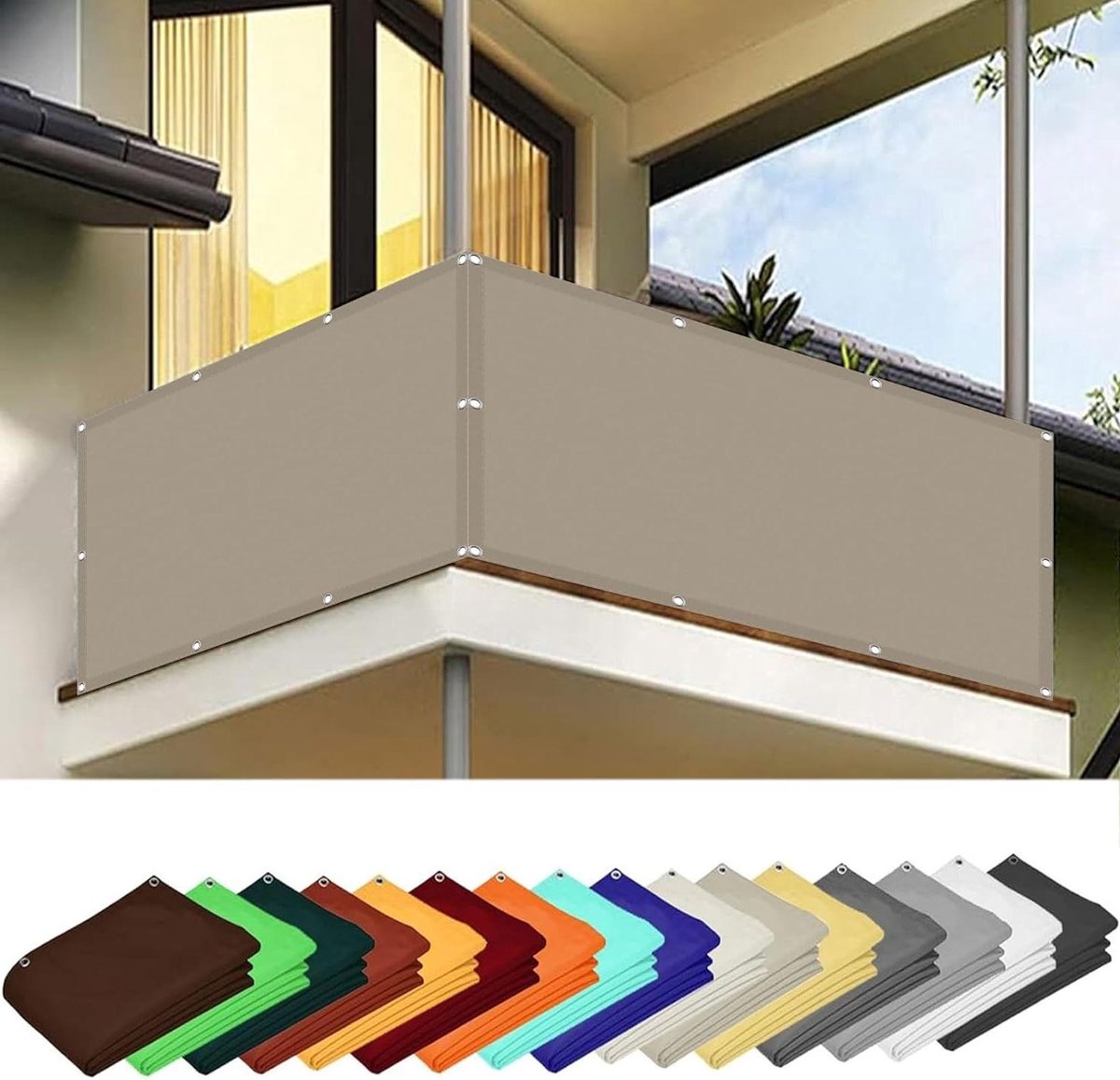 Balkon Privacyscherm - Hekscherm Tuinscherm - Privacy Creëren - UV-Bestendig Polyester - 1