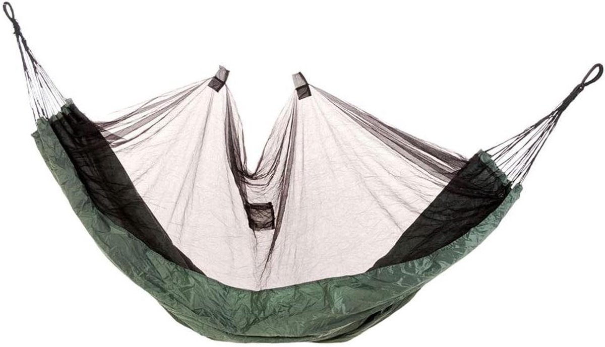Hangmat - Kampeerhangmat - Ontspannen buiten - Lichtgewicht nylon - Mini - Groen