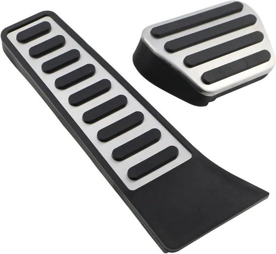 Pedaalhoezen Set - Auto Pedalen - Verbeterde Grip - Roestvrij Staal - L323 L322 - Zilver — afbeelding 2
