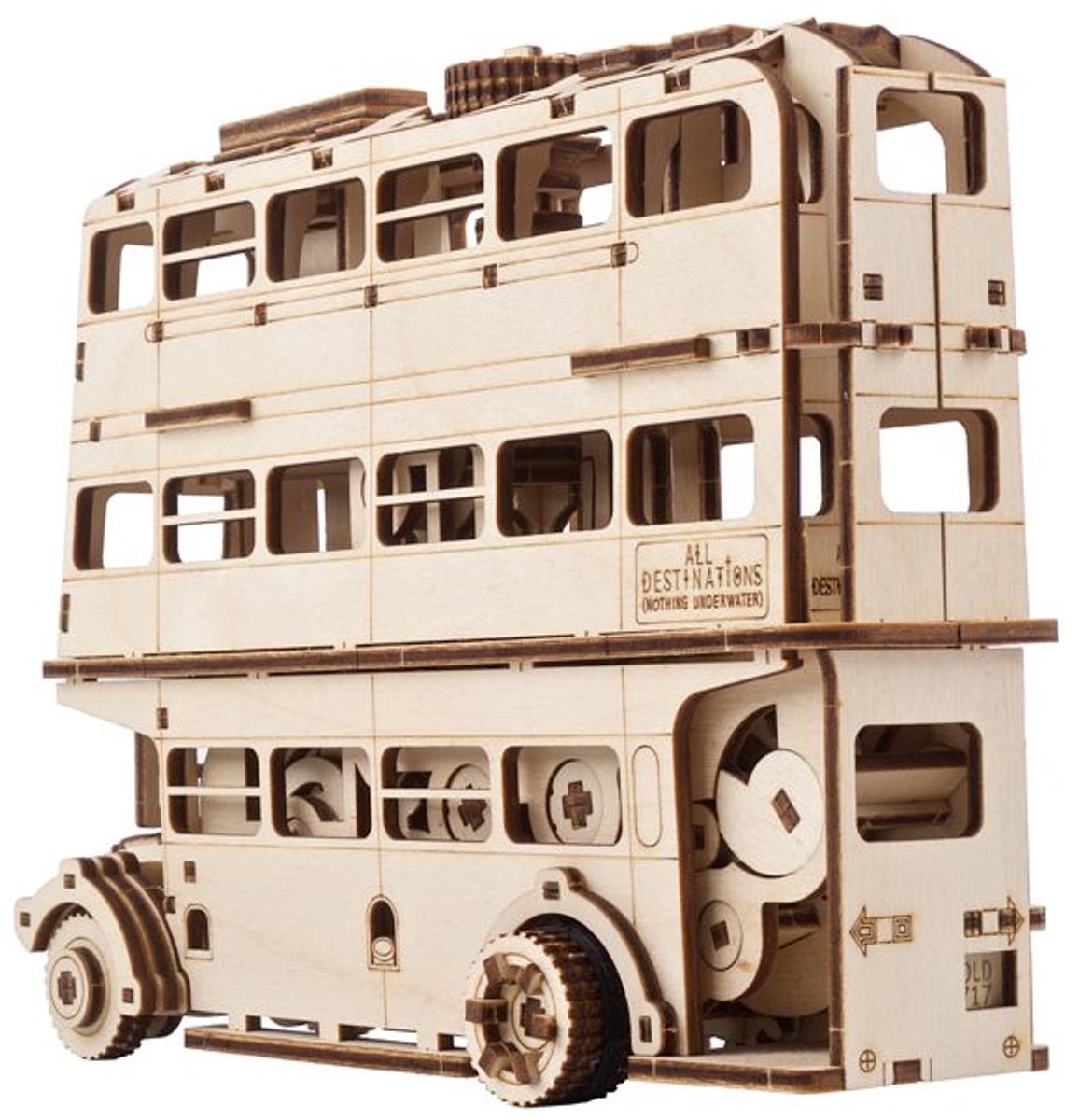 UGEARS 3D Modelbouw - The Knight Bus™ - Harry Potter™ - Mechanisch Bouwpakket Hout - Educatief Speelgoed — afbeelding 17