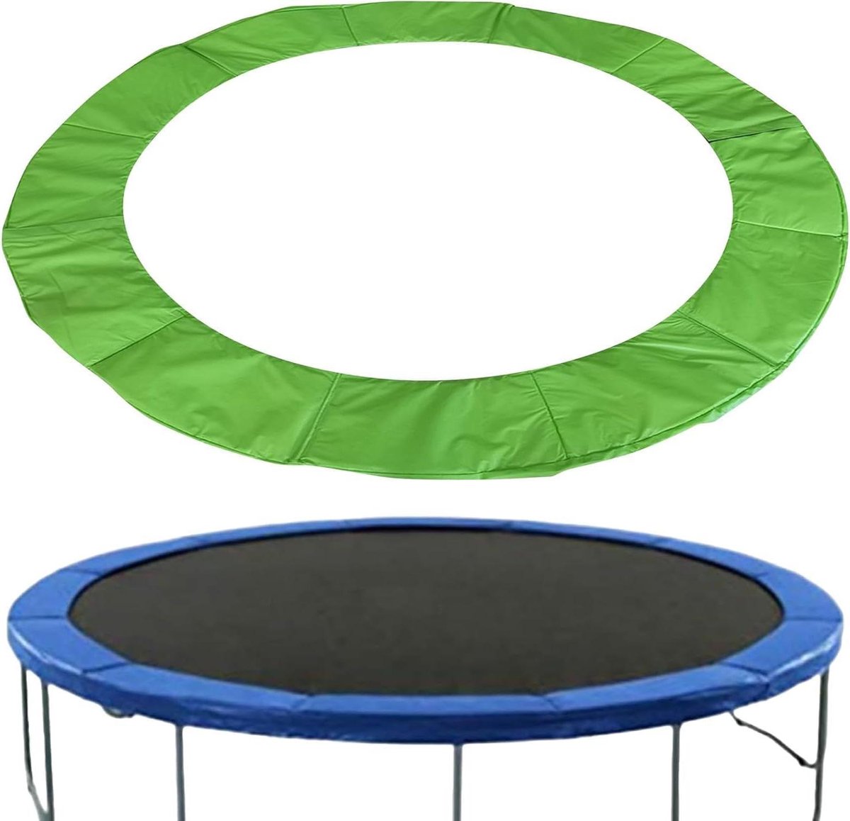Trampoline Vervangingsmat - Veiligheidsmat Rand - Veilig Springen - Waterbestendige Bescherming - 1.8M Tot 3M - Groen