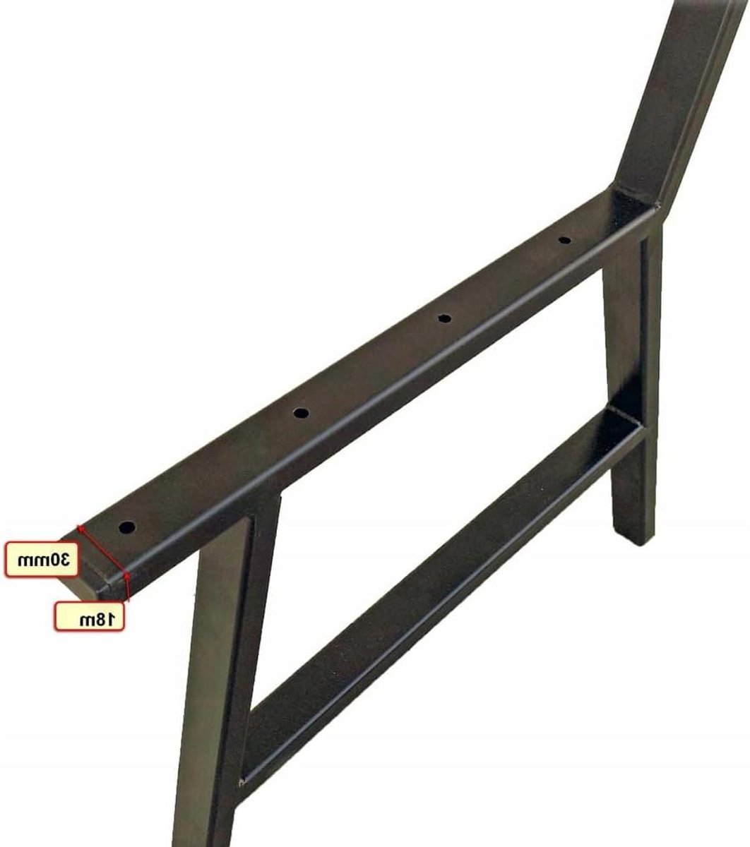 Bank poten - Onderstel meubels - Zelf meubels maken - Stevig stalen profiel - 30x18 mm - Zwart