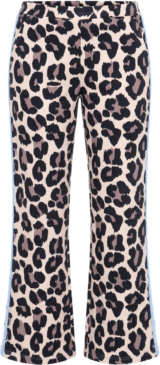 Angel of Style - Dames - Sweatpants wijde rechte pijp leomotief - Linnen - Maat 60
