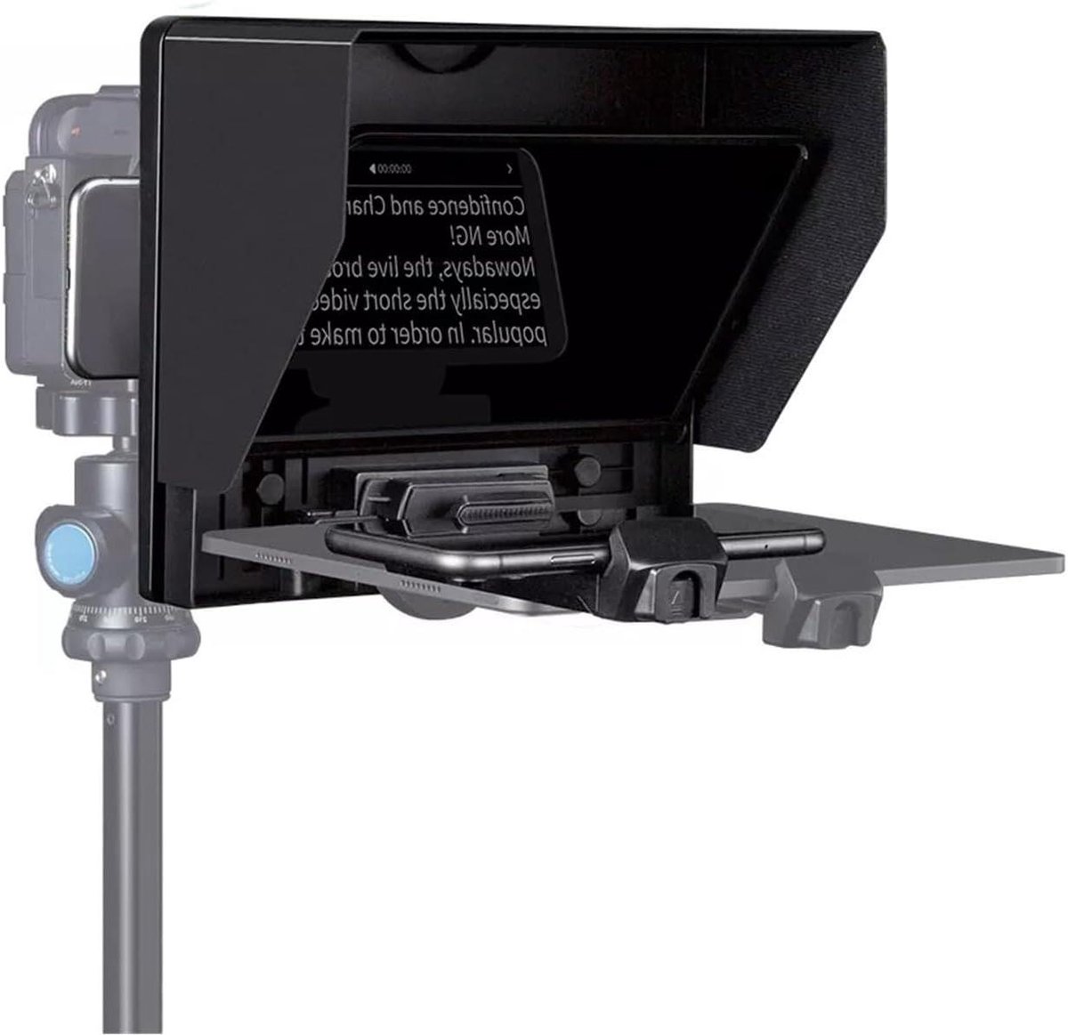 Opvouwbare Teleprompter - Camera Script - Video Opnames - Horizontaal Verticaal - 10 Inch Scherm - Universeel