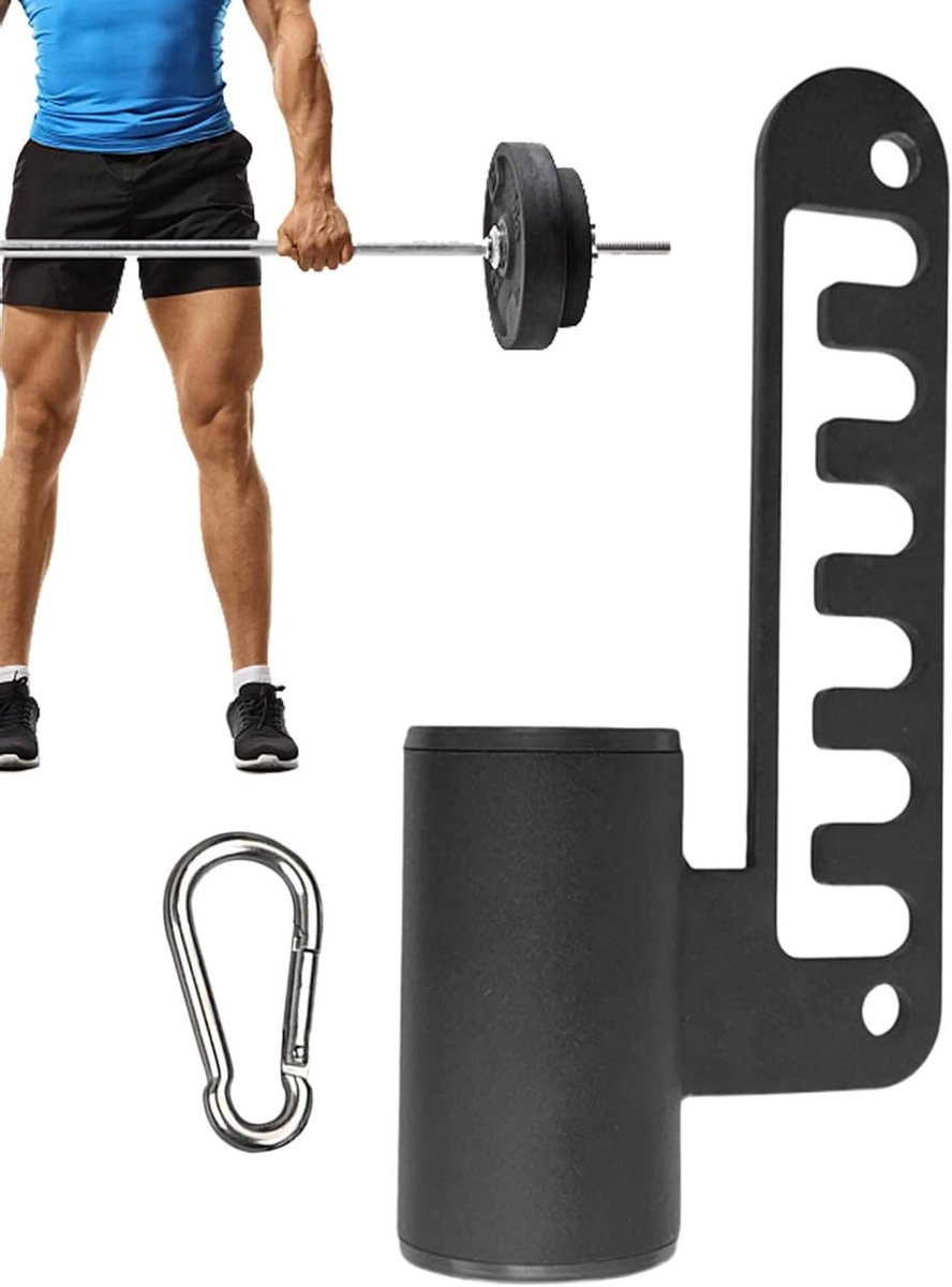 Squat Bevestiging - Kabel Accessoire - Krachttraining Fitness - Stabiele Stalen Constructie - 26 x 12.4 cm - Zwart
