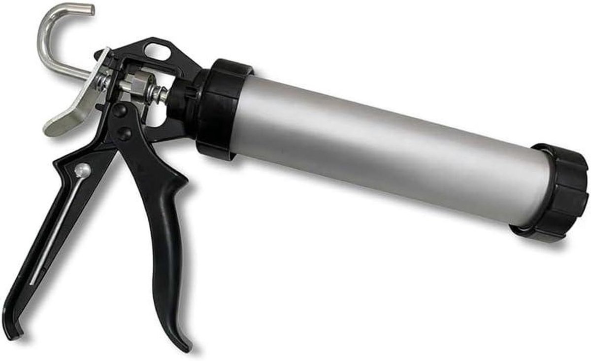 Kitpistool - Voegenpers - Nauwkeurig Afdichten - Druppelstop Mechanisme - 310 ml - Zilver Zwart