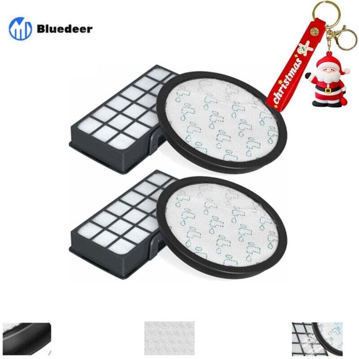 Filterset van twee Rowenta Silence Force Cyclonic 4AAAA RO7647EA RO7663EA RO7676EA RO7681EA (model RO76xx) stofzuigers, vervangingsfilteraccessoires ZR903701 H246 Bluedeer