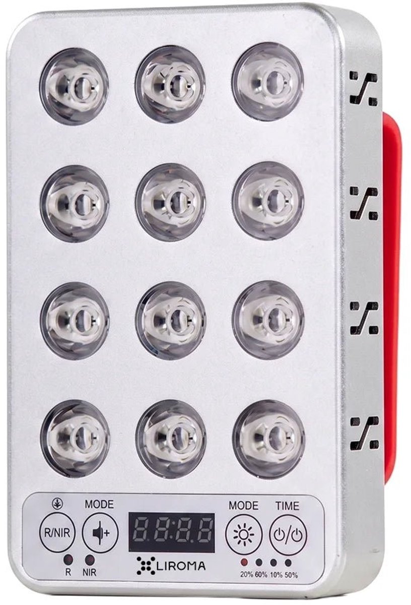 LIROMA® Red Light Therapy - 2 Golflengten - Timer - LED Infraroodlamp - Infraroodtherapie - Rood licht therapie - Collageen Lamp - Fibromyalgie - Lichttherapie