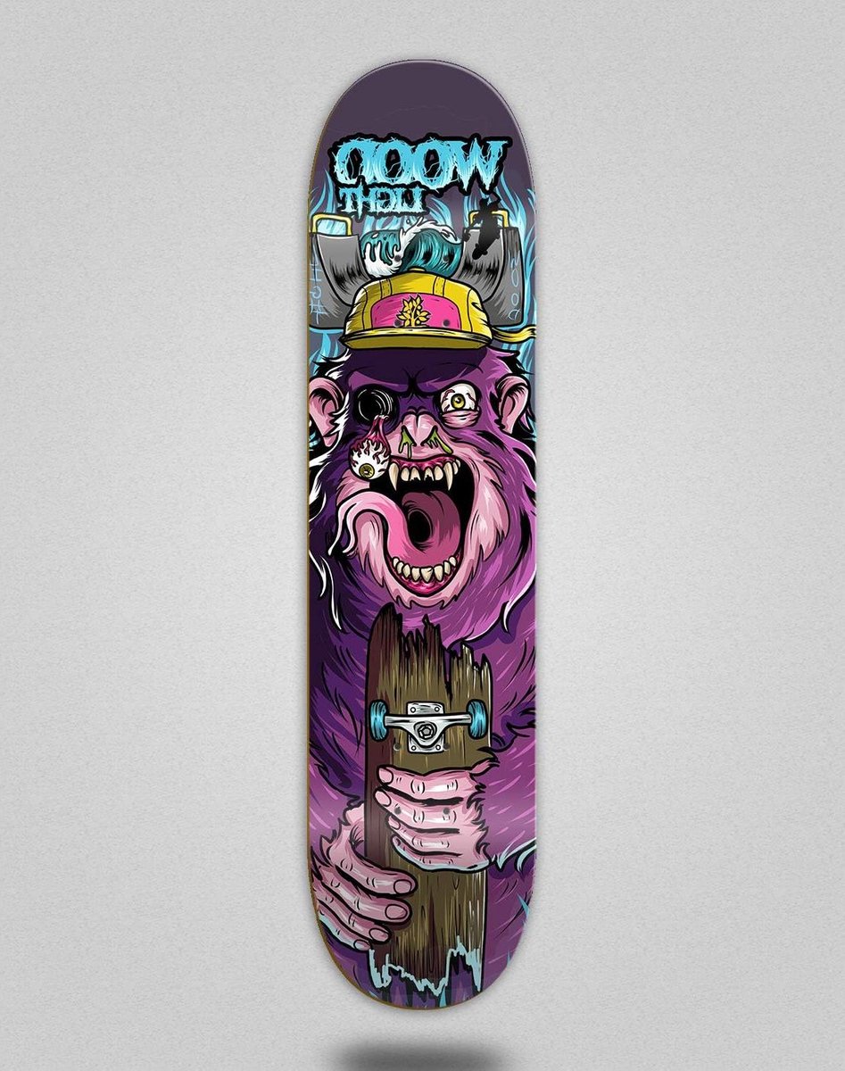 Skateboard Deck Houten Plank Straat Skaten Freak Show Design 8.25 Inch Natuurlijk Hout