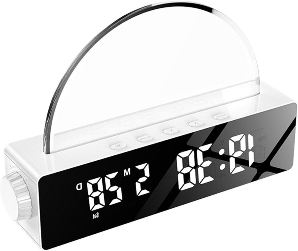 Zonsopgangklok - Zonlichtwekker - Rustig Wakker Worden - Simuleert Zonsopgang - 10 Kleuren - Wit