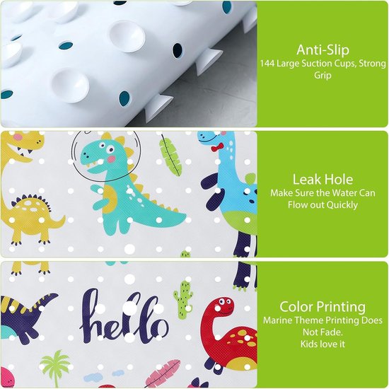 Douchemat Antislip - Badmat Kinderen - Veilig Douchen - Veel Zuignappen - 53 x 53 cm - Kleurrijk — afbeelding 5