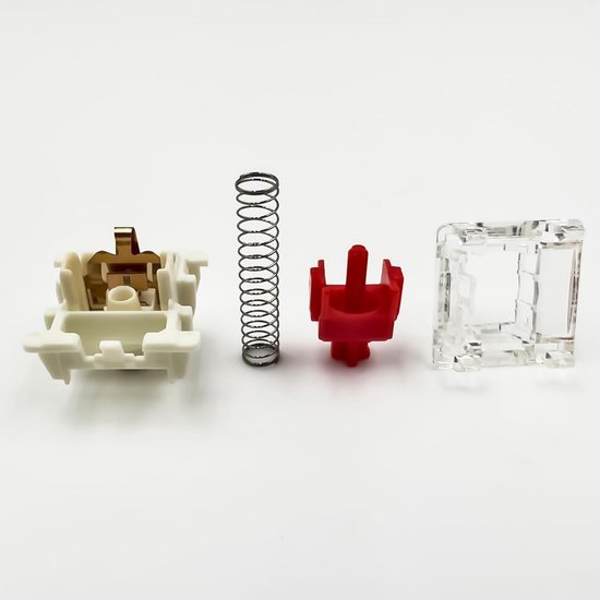Set van 72 Mechanische Keyboard Switches, Rood, 45gf Lineair, 3-pins, Vooraf Gesmeerd — afbeelding 5