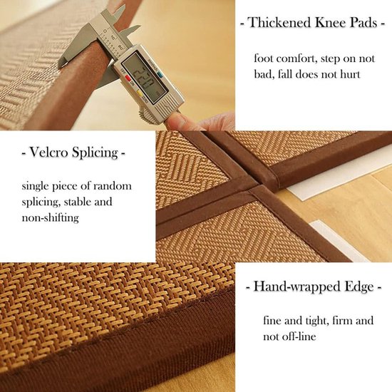 Japanse vouwmatras - Traditionele futon - Comfortabel slapen - Lichtgewicht en draagbaar - 60 x 180 cm - Natuurlijk — afbeelding 2