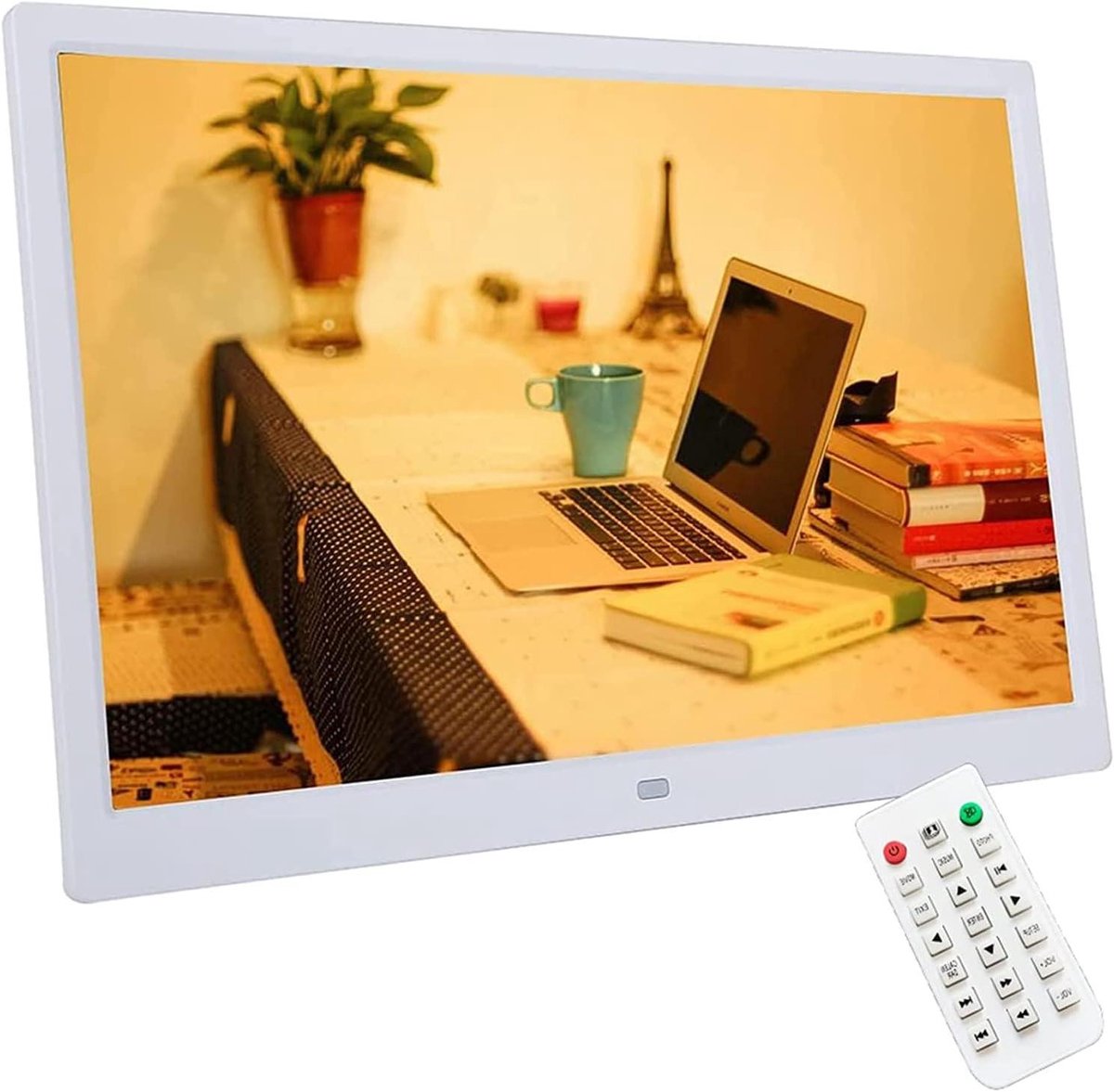 Digitale Fotolijst - Smart Frame - Foto's Delen - Touchscreen Bediening - 20 Inch - Wit