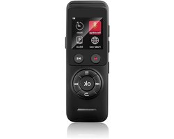 Digitale Geluidsrecorder - Opnameapparaat Dictafoon - Audio Opnemen - MP3 Muziekspeler - 8GB Geheugen - Zwart