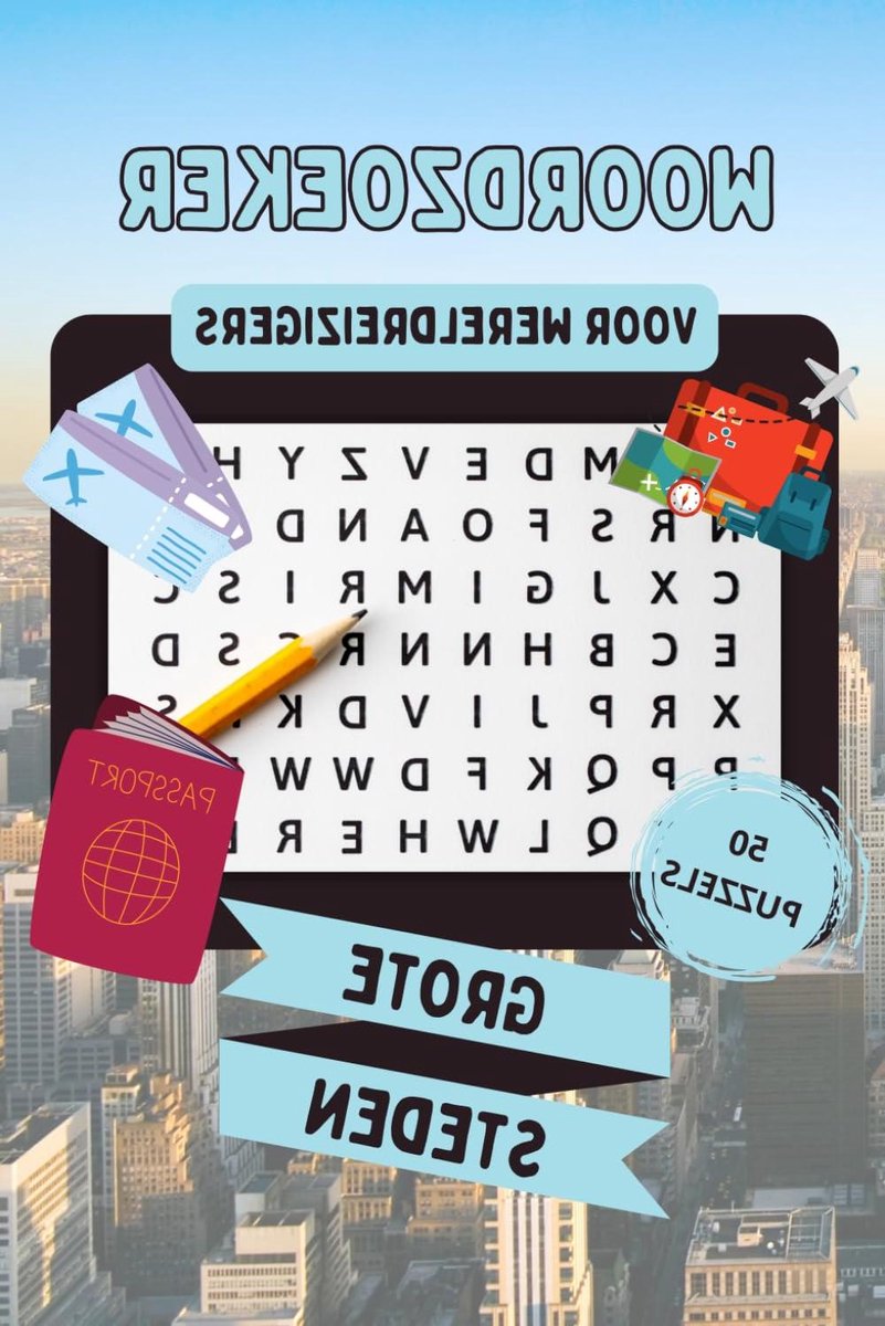 Woordzoekers Grote Steden - Puzzelboek Reizen - Ontspanning Onderweg - 50 Uitdagende Puzzels - 6x9 Inches - Niet gespecificeerd