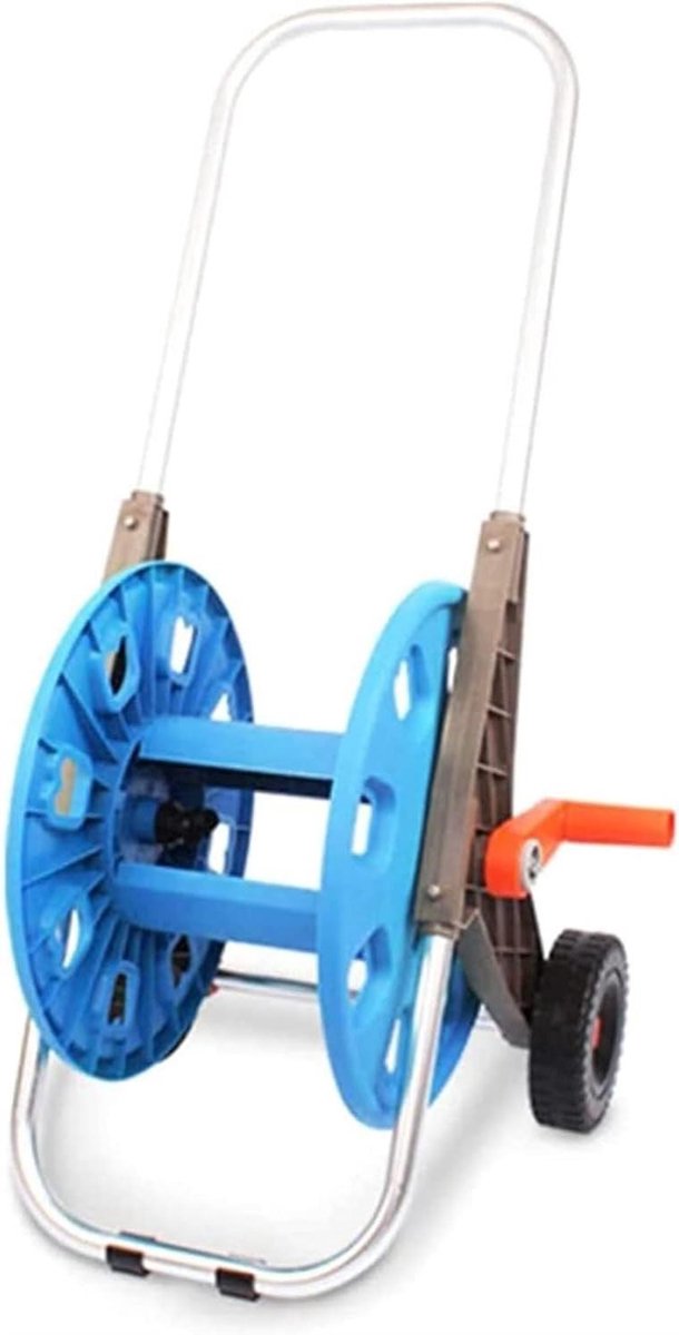 Slangenwagen - Haspel - Tuin besproeien - Stabiele driehoekige structuur - 40 cm breed - Blauw