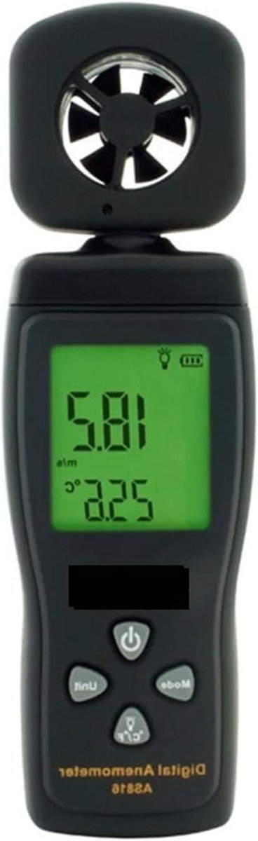 Digitale Anemometer - Windsnelheidsmeter Luchtsnelheid - Omgeving Meten - Mini Draagbaar Ontwerp - 0.1 m/s - One Color
