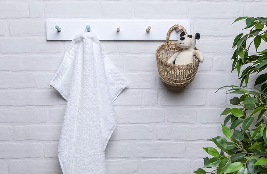 Doophanddoek met kant - Baby handdoek Doopgeschenk - Aandenken bewaren - 100% katoen - 50 x 100 cm - Wit — afbeelding 3