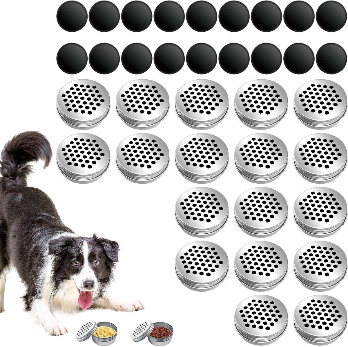 Honden Geurtrainingsdozen - Hondenspeelgoed Geur - Mentale Stimulatie Hond - Voedselveilige Metalen Blikjes - 18-delig - Uniek