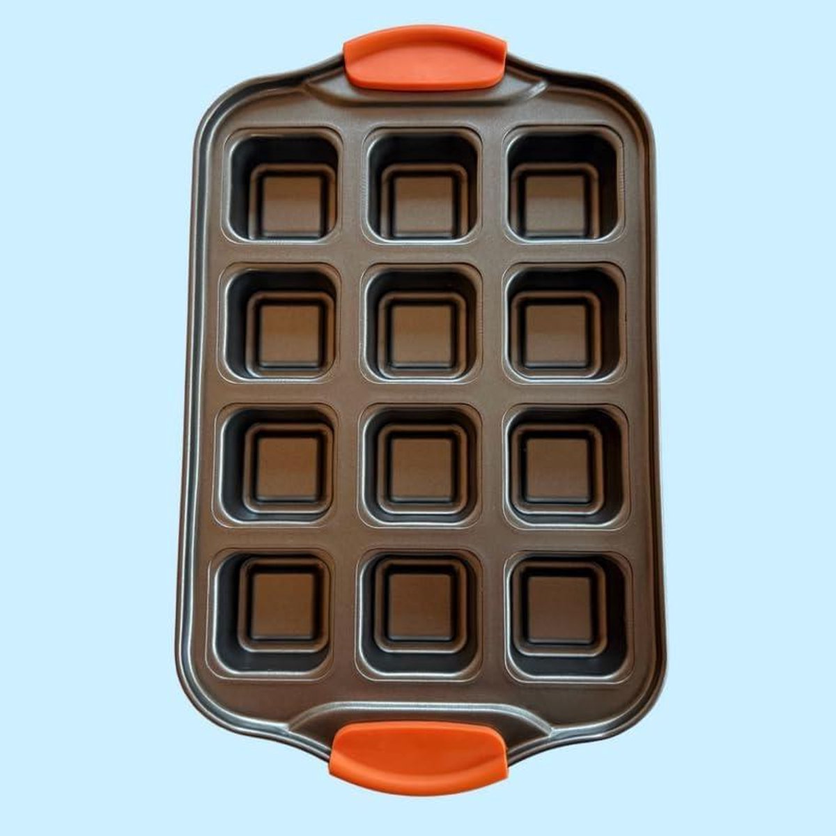 Mini Bakvormen - Cupcake Mallen - Thuis Bakken - 12 Kopjes - Set van 3 - Brons Oranje