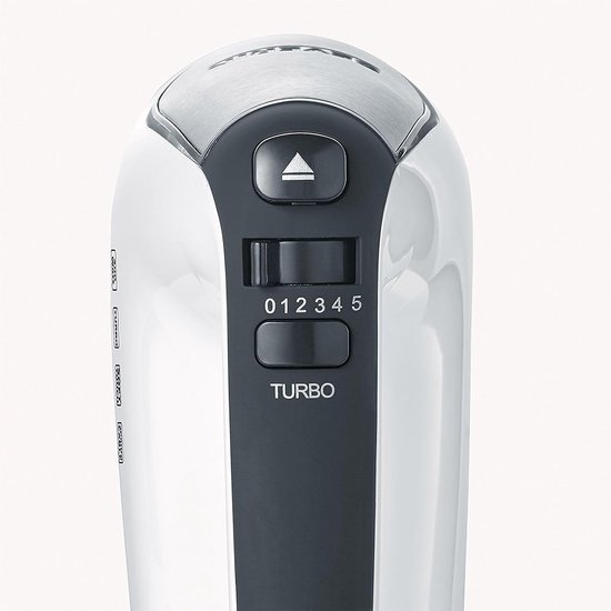 Handmixer - Keukenmixer - Beslag Maken - Flexibel Spiraalkabel - 400 Watt - Wit Zwart — afbeelding 2