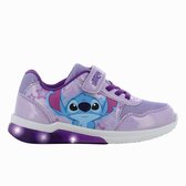 Lilo & Stitch - Schoenen voor meisjes met lichtjes - Angel en Stitch Sneakers voor kinderen met klittenband - Lichtgevende kindersneaker - Maat 31 - Paars