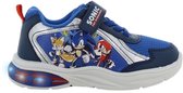 Sonic - Schoenen voor jongens met lichtjes - Knuckles, Miles en Sonic Sneakers voor kinderen met klittenband - Lichtgevende kindersneaker - Maat 28 - Blauw