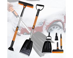 Telescopische Sneeuwschuiver - Auto Borstel - Winterweer Aanpakken - Verstelbare Lengte - 1 Kilogram - Zwart