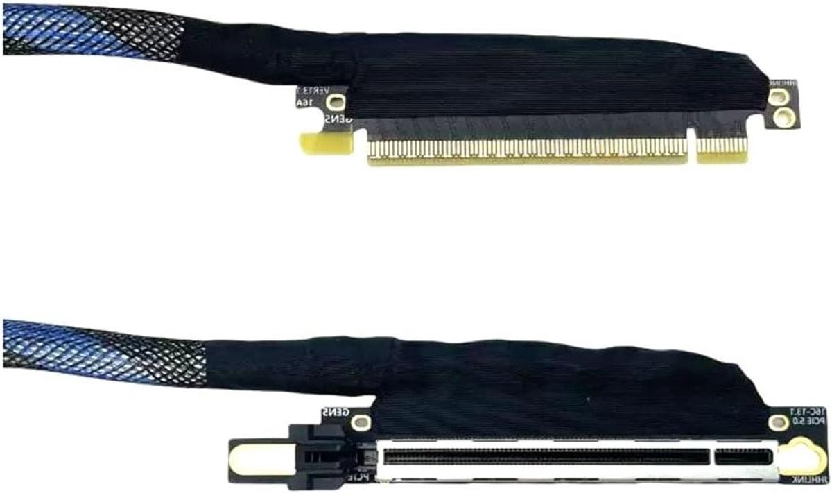 Grafische Kaart Kabel - GPU Verlenging - Component Uitbreiding - PCIE 5.0 Gen5 - 50 cm - Zilver