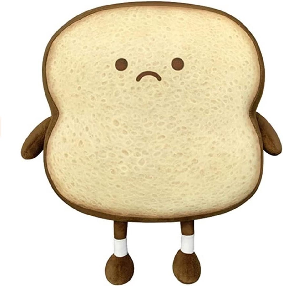 Grappige Toast Kussen, Schattige Pluche Broodvormige Zitzak voor Kinderen en Volwassenen, Perfect voor Slaapkamer en Woonkamer Decoratie (Bruin)
