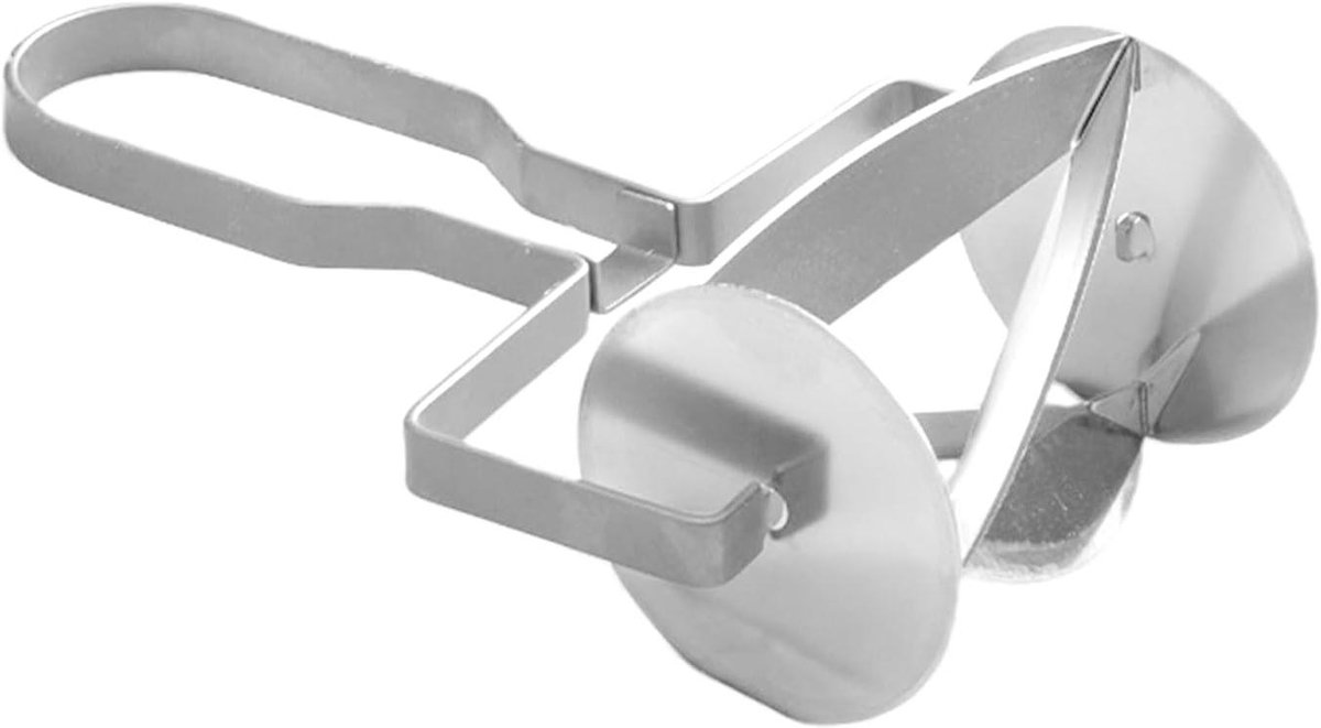 Taartsnijder Roldeegsnijder Keukengerei Bakken En Snijden Antislip Ergonomie 11x17.5 cm Zilver