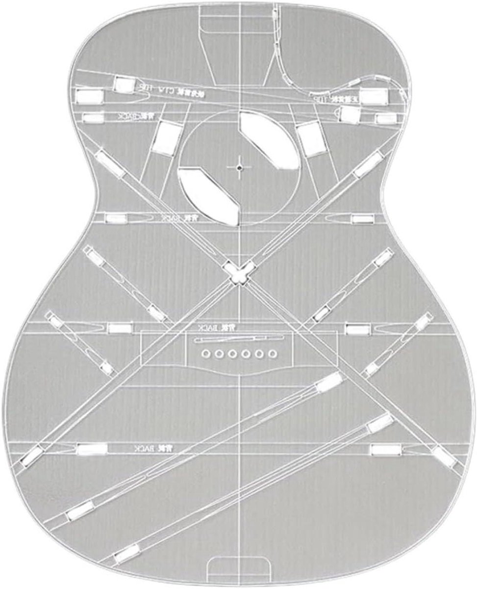Gitaar Sjabloon - Gitaar Mal - Gitaar Maken - Transparant Acryl - 40 Inch - Transparant