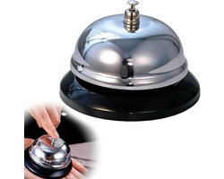 Tafelbel Roestvrij Staal - Receptie Bel - Service Melden - Helder Geluid - 83 cm Breed - Zilver