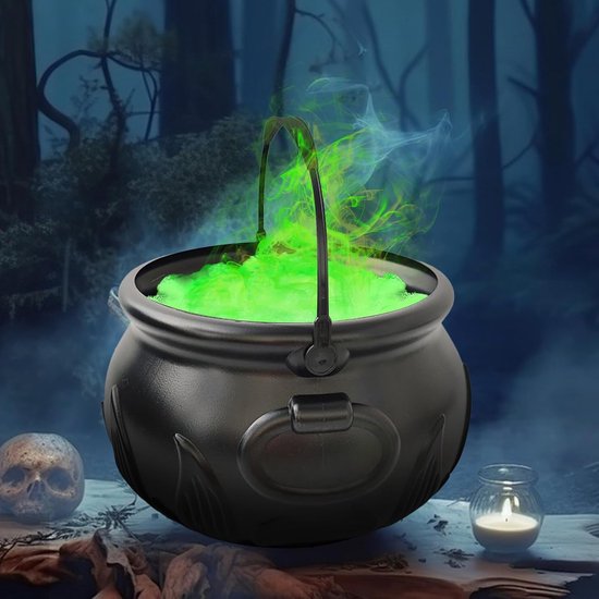 Heksenketel Halloween - Decoratieve Serveerpot - Feest Eten Bereiden - Versterkt Fantasy Uitstraling - 25x165 cm - Zwart — afbeelding 2